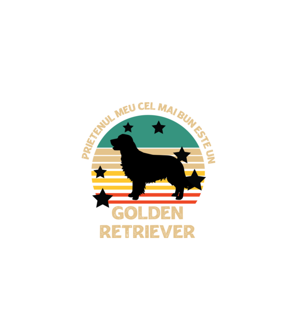 Prietenul meu cel mai bun este un golden retriever model negru pe tricou