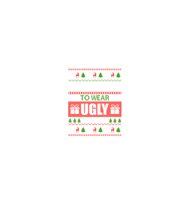 Too Cute for ugly sweater model negru pe tricou
