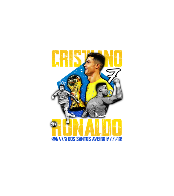 Ronaldo tribute model negru pe tricou