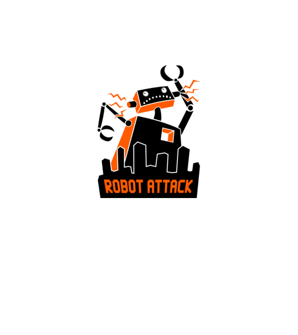 Robot Attack model galben neon pe tricou