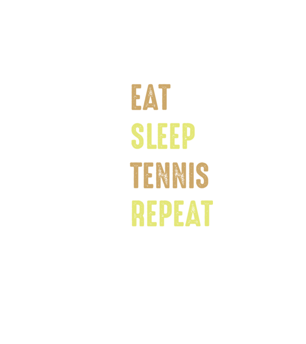 eat sleep tennis repeat model negru pe tricou