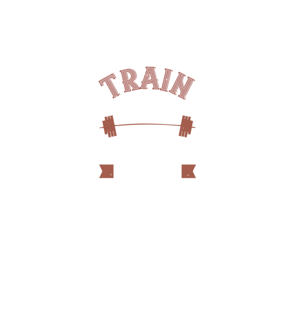 Train Hard model negru pe tricou