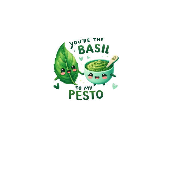 Basil to my Pesto model alb pe tricou