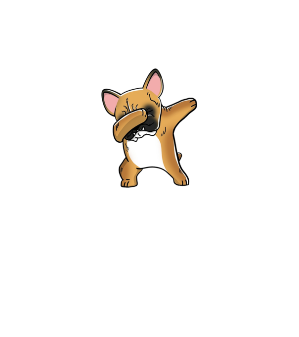 Buldog francez DAB model negru pe tricou