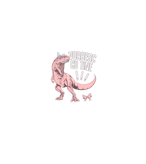 Vorbesc cu tine! #mamasaurus model negru pe tricou