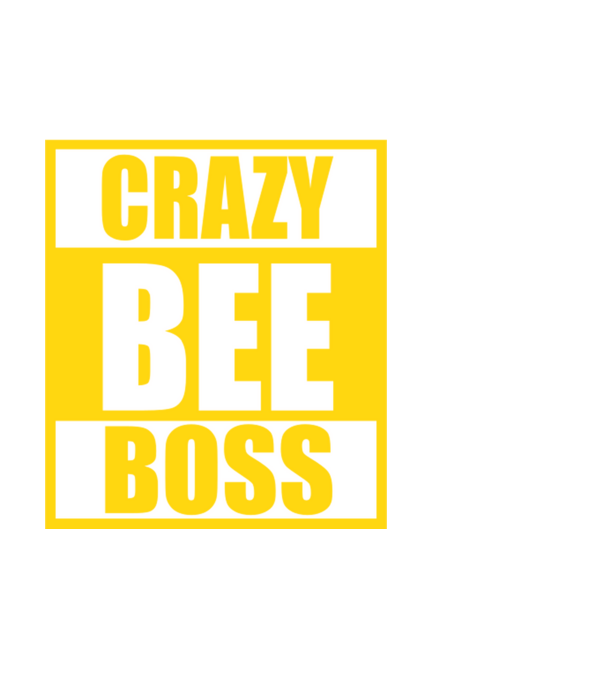 Crazy bee boss model alb pe tricou