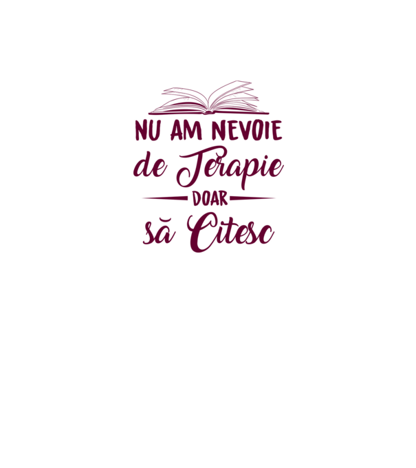 nu am nevoie de terapie, doar să citesc model alb pe tricou