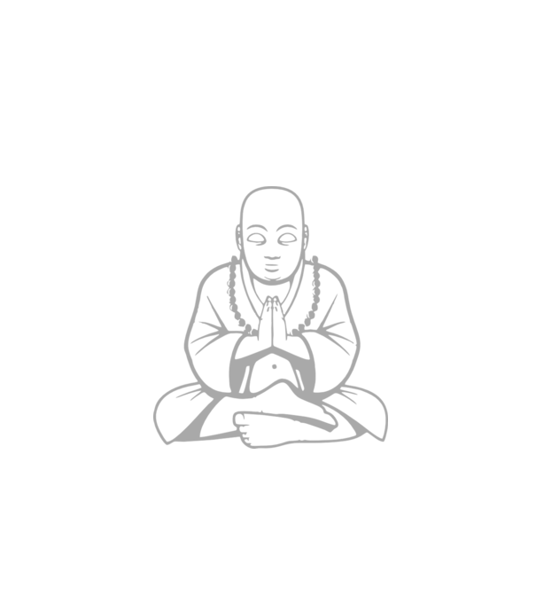 monk outline model negru pe tricou