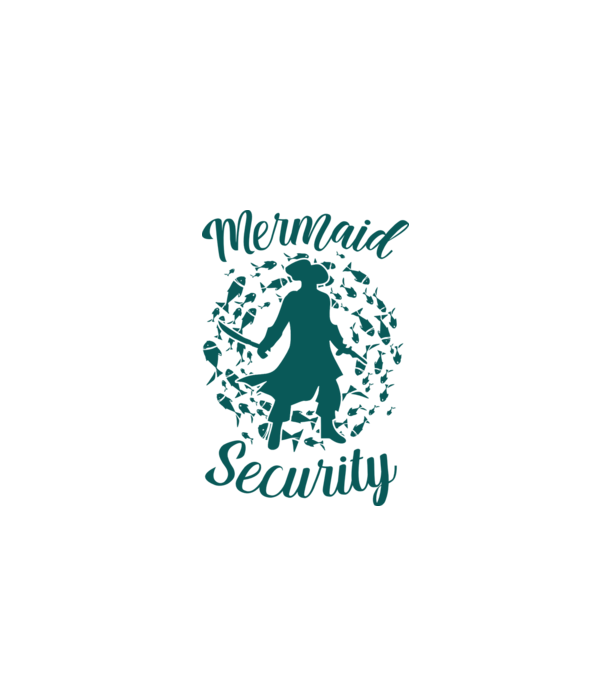 Mermaid Security boys model negru pe tricou