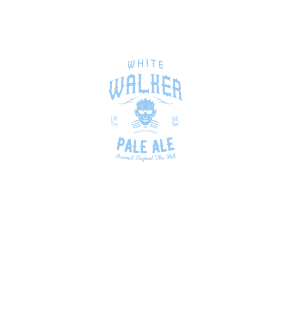 White Walker Pale Ale model negru pe tricou