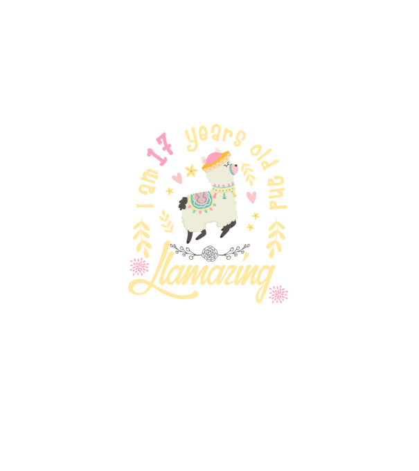 Birthday Llamazing 17 years old model negru pe tricou