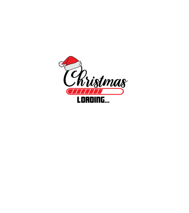 Christmas is loading model alb pe tricou