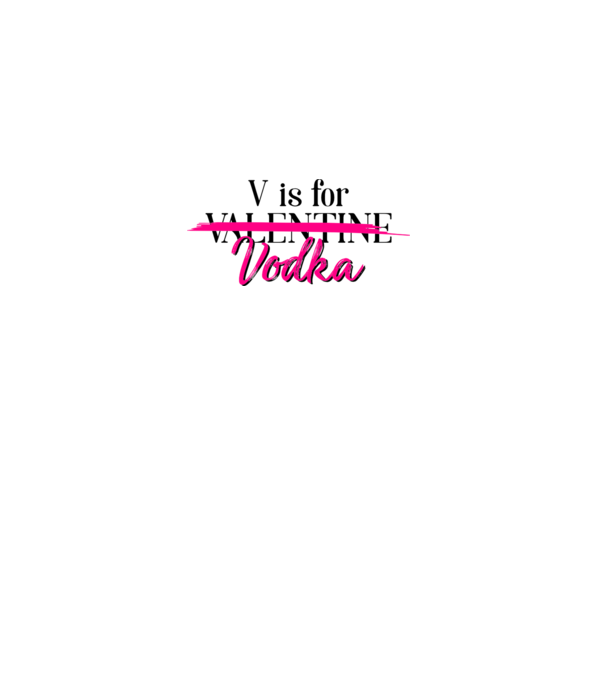 V for Vodka model alb pe tricou