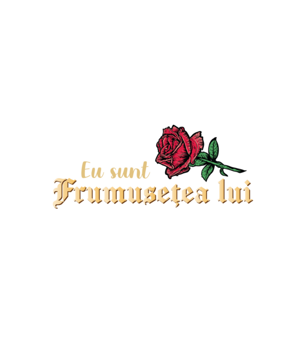 eu sunt frumusețea lui model negru pe tricou