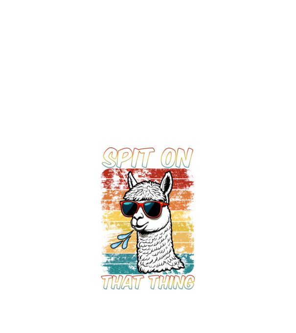Spit on that thing llama rainbow Hawk Tuah model negru pe tricou