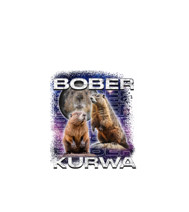 Bóber Kurwa universe model negru pe tricou
