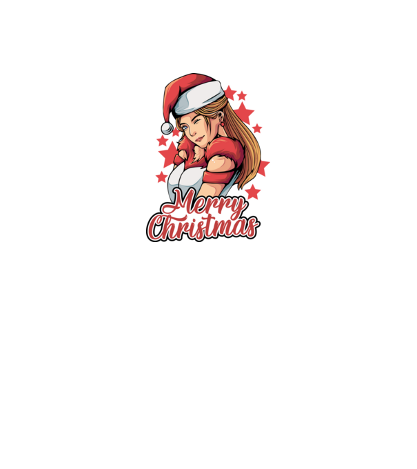 Merry christmas santa girl model negru pe tricou