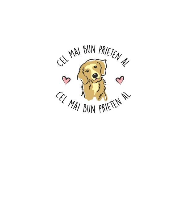 Cel mai bun prieten al meu este un golden retriever model alb pe tricou