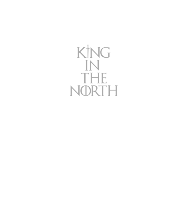 King in the North model negru pe tricou