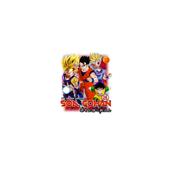 gohan dragonball model negru pe tricou