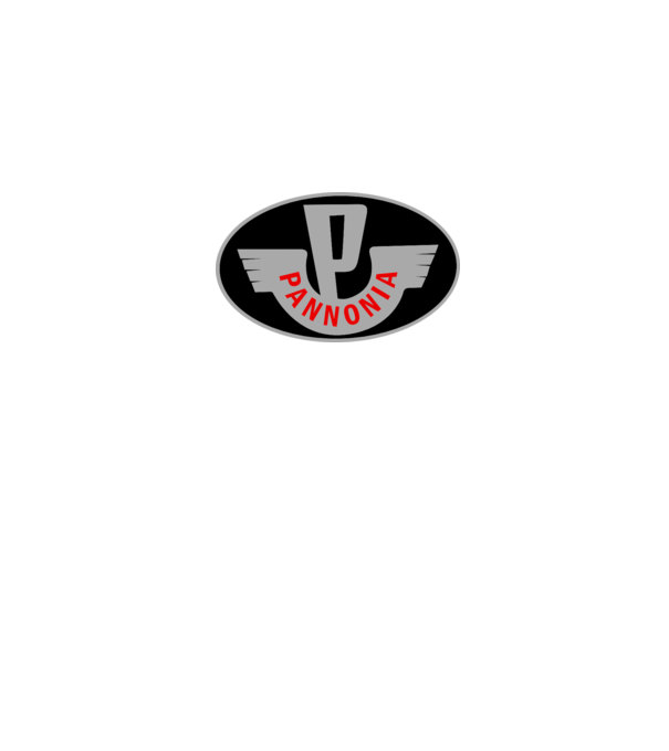 Logo Pannonia model alb pe tricou