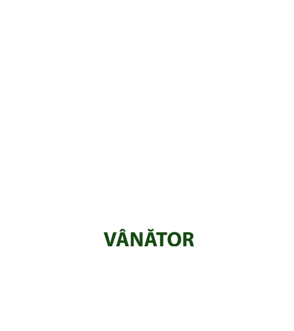 fii calm, sunt vânător model negru pe tricou