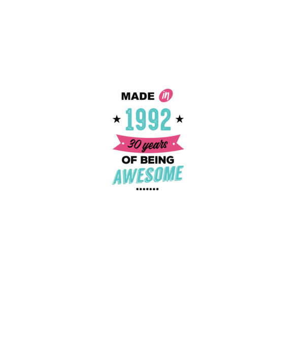 MADE in 1992 model roz deschis pe tricou