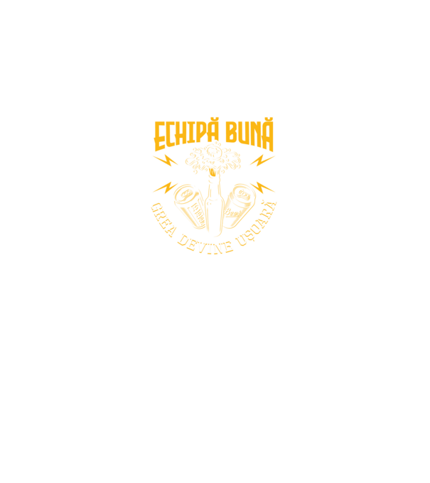 Cu o echipă bună, chiar și o zi grea devine ușoară - team building model negru pe tricou