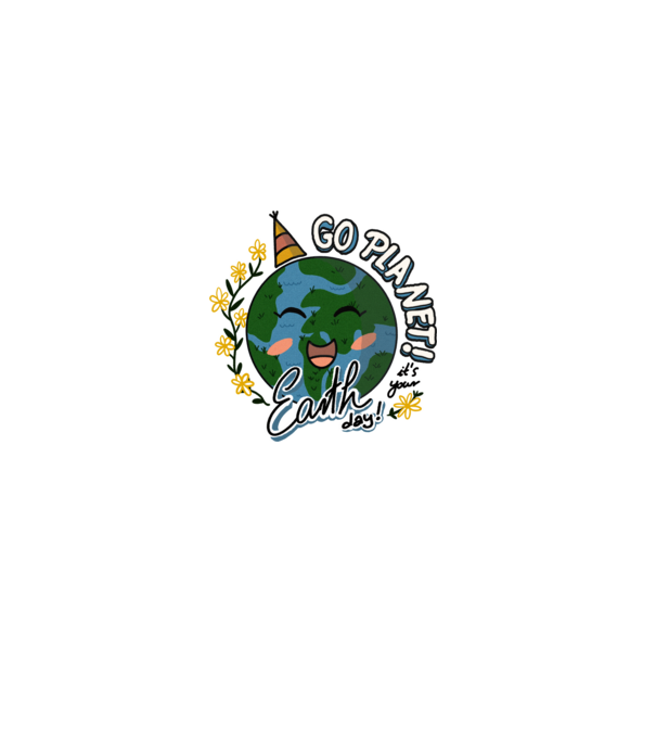 Go planet model alb pe tricou