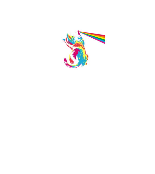 Pisica prismă model negru pe tricou