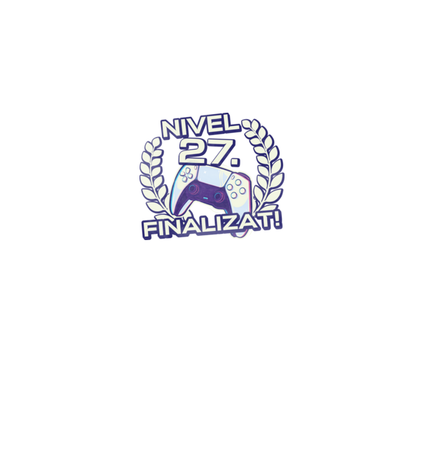 Nivel 27 finalizat! model negru pe tricou