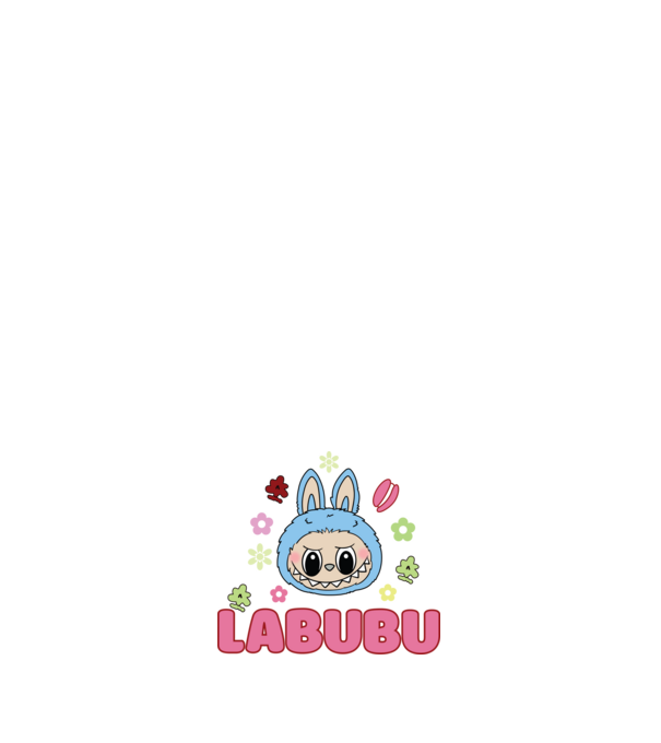 Labubu model alb pe tricou