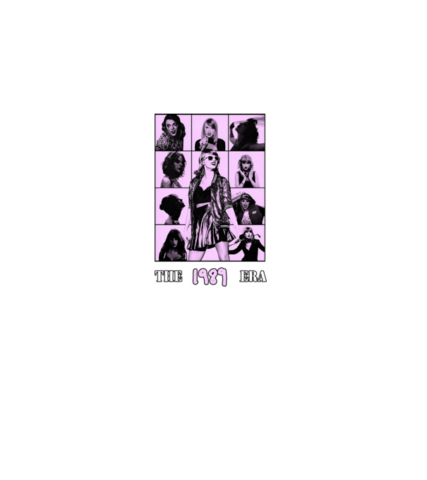 Taylor Swift ERAS lilac model negru pe tricou