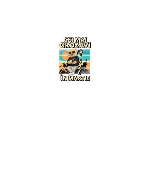 RETRO teddy MARTIE model gri pe tricou