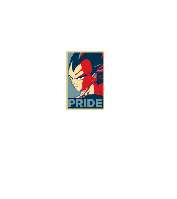vegeta pride dragonball model negru pe tricou