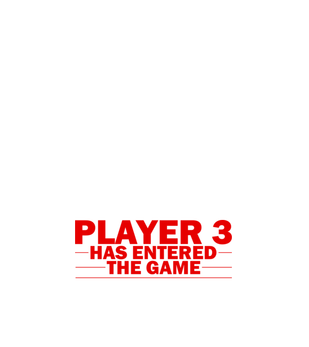 Player 3 entered the game model alb pe tricou
