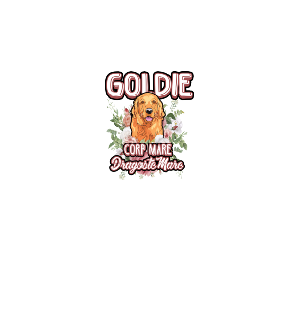 Goldie picioare mici dragoste mare model alb pe tricou