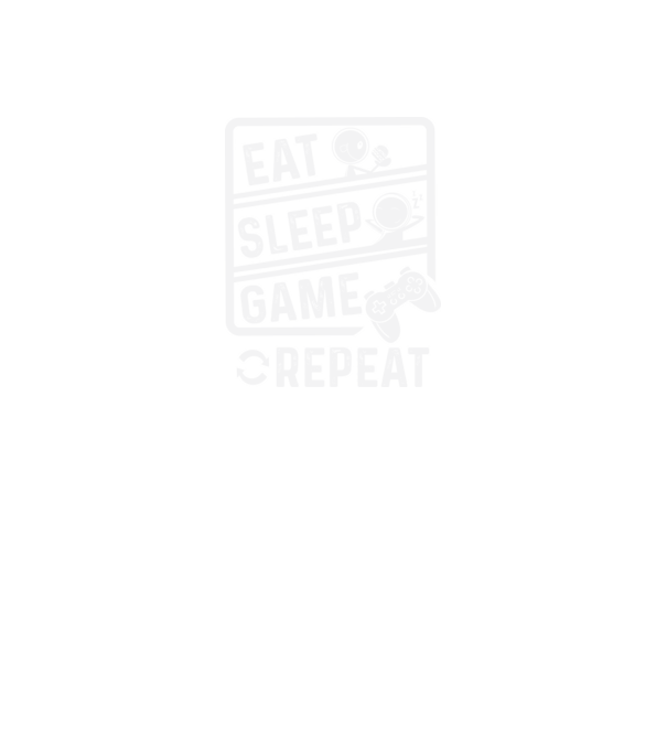 Eat sleep game repeat model negru pe tricou