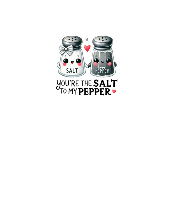 Salt to my Pepper model alb pe tricou