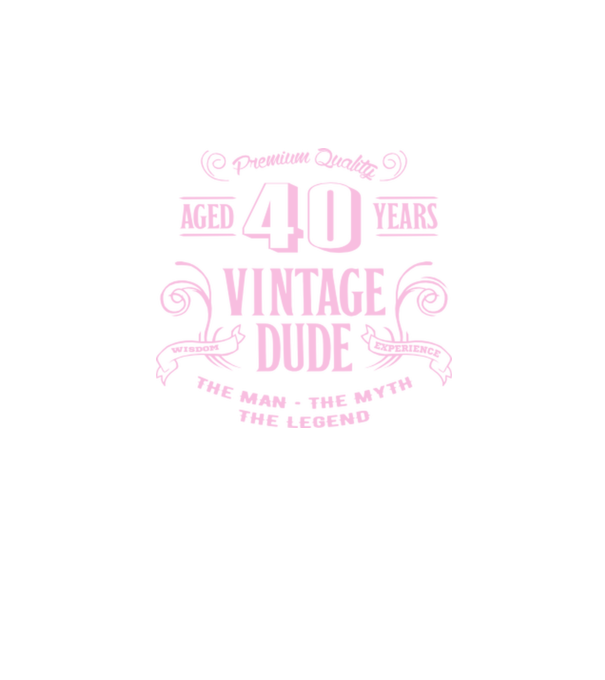 Vintage Dude - 40 model gri închis pe tricou