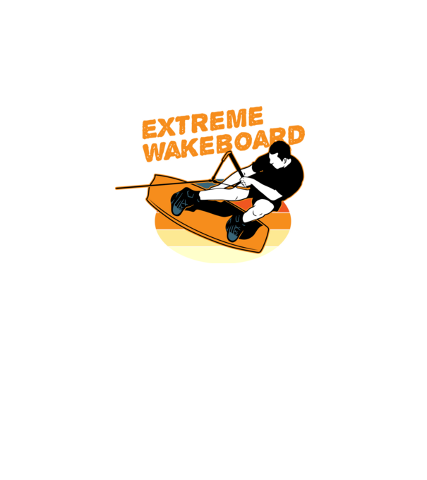 Wakeboard model turcoaz pe tricou