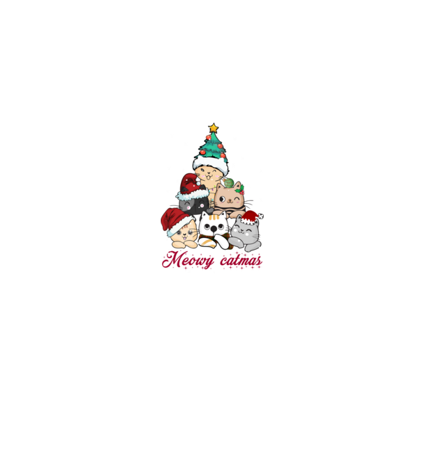 Meowy catmas model gri pe tricou