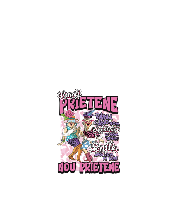 Nou prietene model alb pe tricou