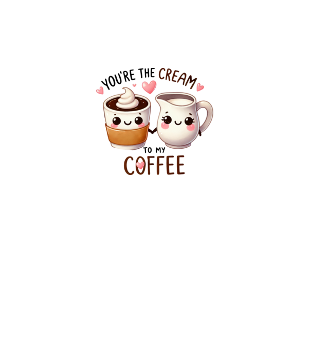 Cream to my Coffee model alb pe tricou