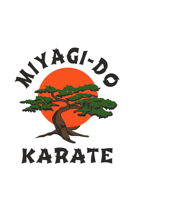 Miyagi-do karate cobra kai model albastru deschis pe tricou