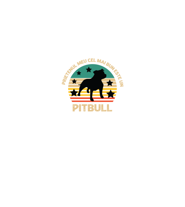 Prietenul meu cel mai bun este un pitbull model negru pe tricou