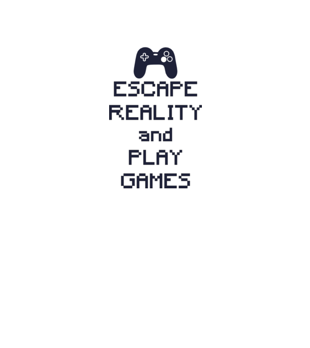 Escape reality model alb pe tricou