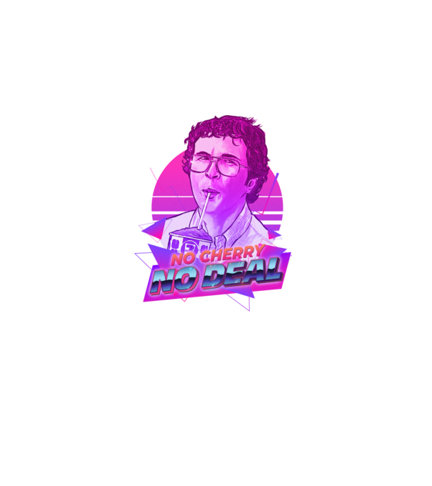 no cherry no deal stranger things model negru pe tricou