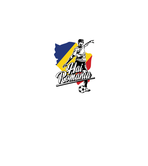 Hai romania fotbal model negru pe tricou