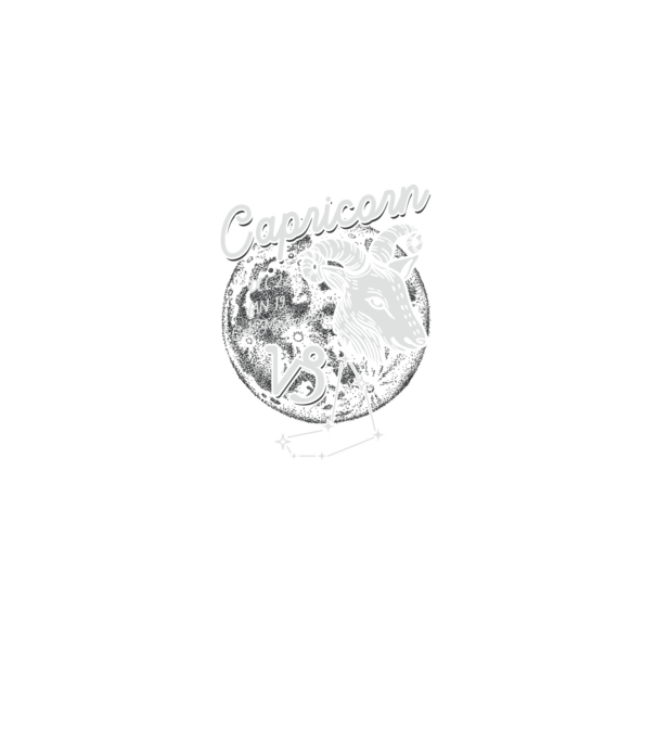 Zodiac femeie CAPRICORN retro model negru pe tricou